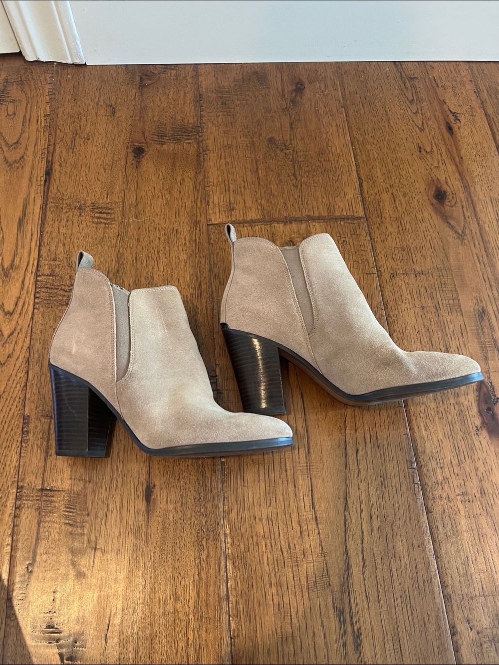 MICHAEL Michael Kors Beige Suede Ankle Booties